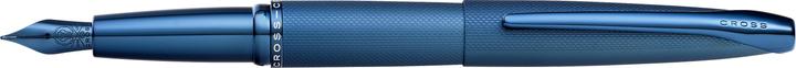 Actual product image Cross Fountain pen ATX dark blue diamond pattern F gift box (Dark Blue, 1 x)