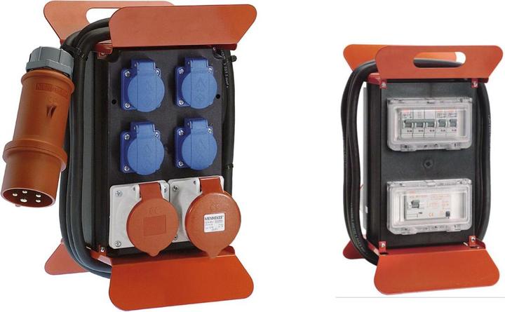 Immagine prodotto Bachmann Distributore di corrente 400V CEE 2m FI 1x16A5p400V 1x32A5p400V 4Schutzk. (6 x, CEE 7/3, CEE)