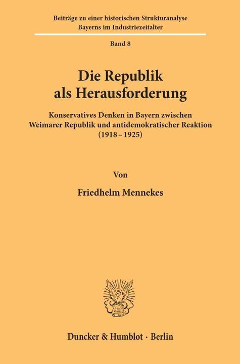 Produktbild Die Republik als Herausforderung. (Deutsch, Friedhelm Mennekes, 1972)