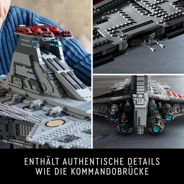 Immagine prodotto LEGO Incrociatore d’attacco della Repubblica classe Venator (75367, LEGO Star Wars, Set LEGO rari)