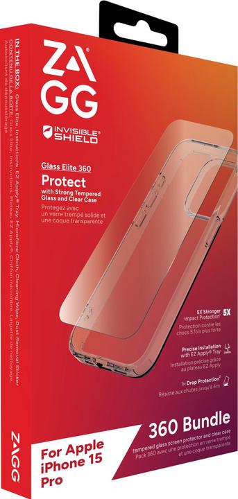 Produktbild Zagg Invisibleshield Bndl Glass (1 Stück, Apple iPhone 15 Pro)