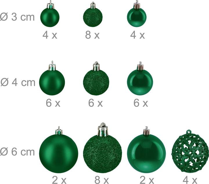 Actual product image Relaxdays christmas baubles (50 -part)