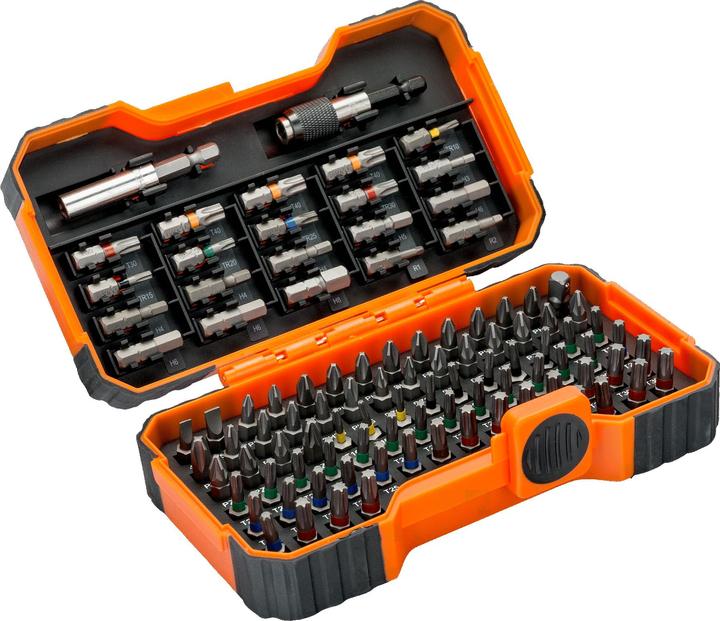 Produktbild Bahco 1/4"-Bitsatz für Schlitz-, Phillips-, Pozidriv-, Sechskant- und TORX-Tamper-Schrauben 50 mm × 110 (Innensechsrund TX M20, Innensechsrund TX M27, Innensechsrund TX M30, Innensechsrund TX M10, Kreuz Pozidriv PZ M2, Kreuz Phillips PH M3, Kreuz Pozidriv PZ M3, Innensechsrund TX M15, Innensechsrund TX M25, Innensechsrund TX M40, Kreuz Phillips PH M1, Kreuz Phillips PH M2, Kreuz Pozidriv PZ M1)