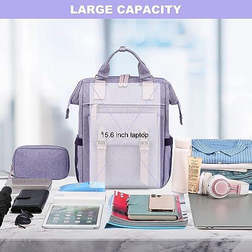 Produktbild Only-Bags.Store Laptop Rucksack, Schulrucksack Teenager 15,6 Zoll mit Datenkabel-Beutel & USB Ladeanschluss