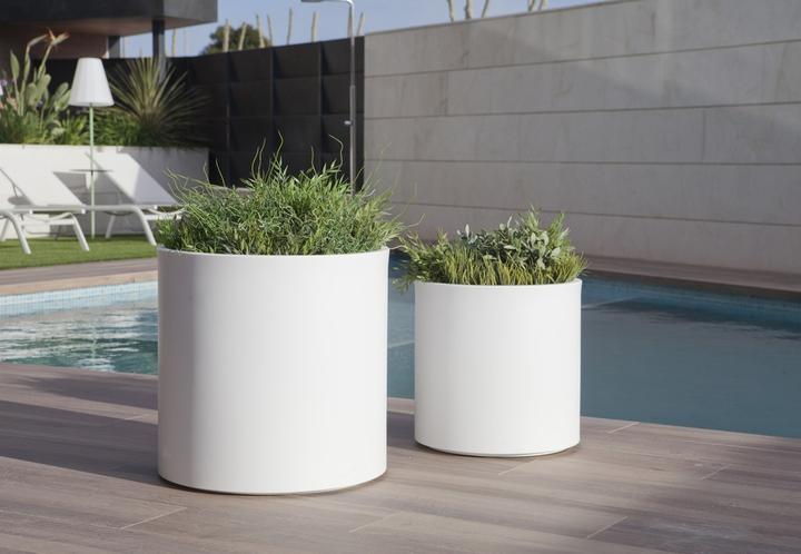 Produktbild Newgarden HORTENSIA 40 Pflanzkübel gross rund ø40x40cm weiss 40L mit Wasserspeicher outdoor (40 lm)