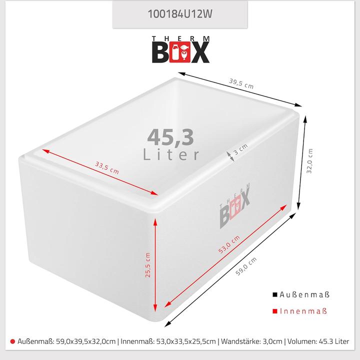 Actual product image Therm Box 2-teiliges Styropor-Isolier- und Kühlboxen-Set (46.59 l)