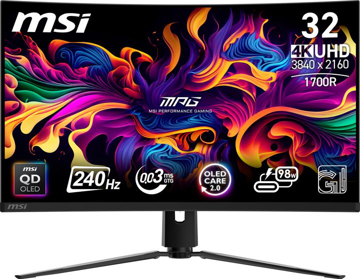 Image du produit MSI MPG 321CURX QD-OLED (3840 x 2160 pixels, 31.50")