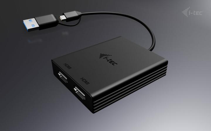 Produktbild i-tec USB-A/USB-C Dual 4K HDMI Video Adapter 2x 4K HDMI Display Adapter mit DisplayLink Chip 6950 (HDMI, 27 cm)