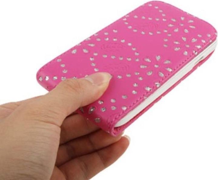 Actual product image König Design Protective cover Case for mobile Samsung Galaxy s4 i9500 Rhinestone Pink (Samsung Galaxy S4)