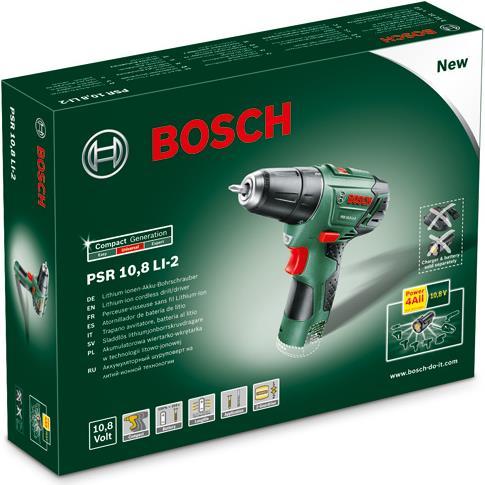 Produktbild Bosch Home & Garden PSR 10,8 Li-2, ohne Akku (Akkubetrieb)