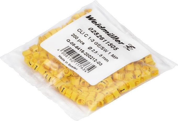 Produktbild Weidmüller Kabelmarkierung - ge Ader Kst Ř4-10mm 0251311740