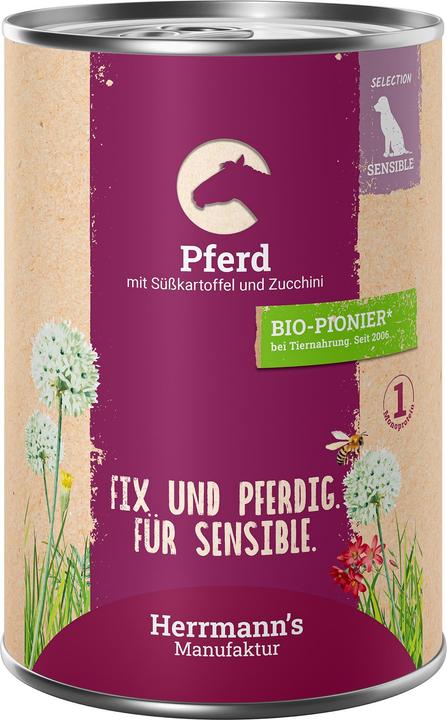 Produktbild Herrmann's Pferd mit Süsskartoffel und Zucchini (Adult, 1 Stk., 400 g)