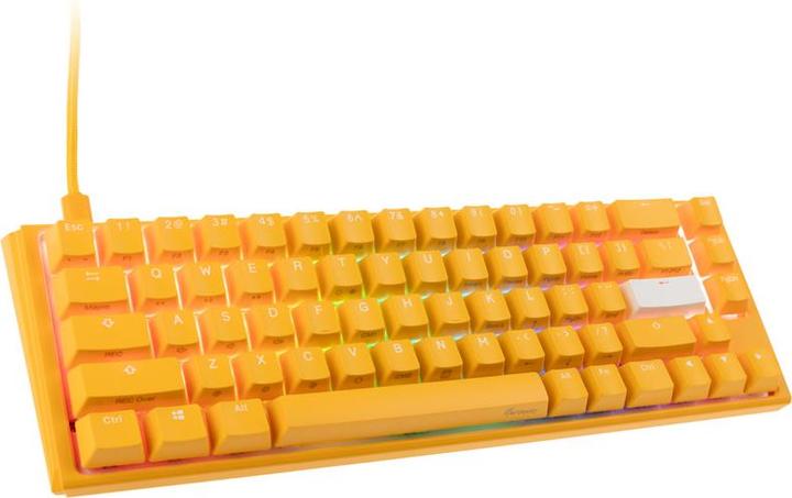 Actual product image Ducky One 3 Yellow SF Gaming Keyboard, RGB LED - MX-Blue (US) (US, Cable)