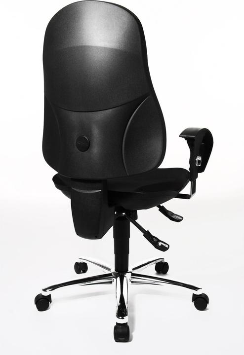 Produktbild Topstar Bürodrehstuhl "Support SY Deluxe", schwarz Bezug: 100 % Polypropylen, Bandscheibensitz und Synchron