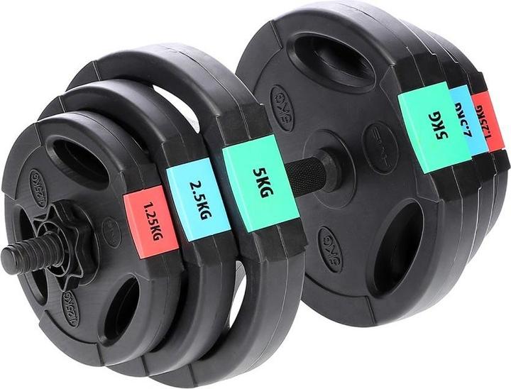 Produktbild HMS Langhantel aus Verbundwerkstoff 40 KG SG40 (4 x 2.5 kg, 8 x 1.25 kg, 4 x 5 kg)