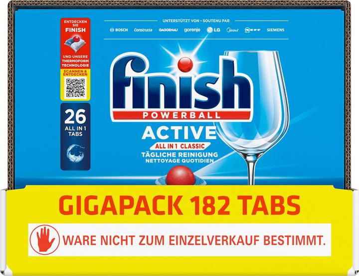 Image du produit Finish Tout en un (Tabs, 182 Cycles de lavage)
