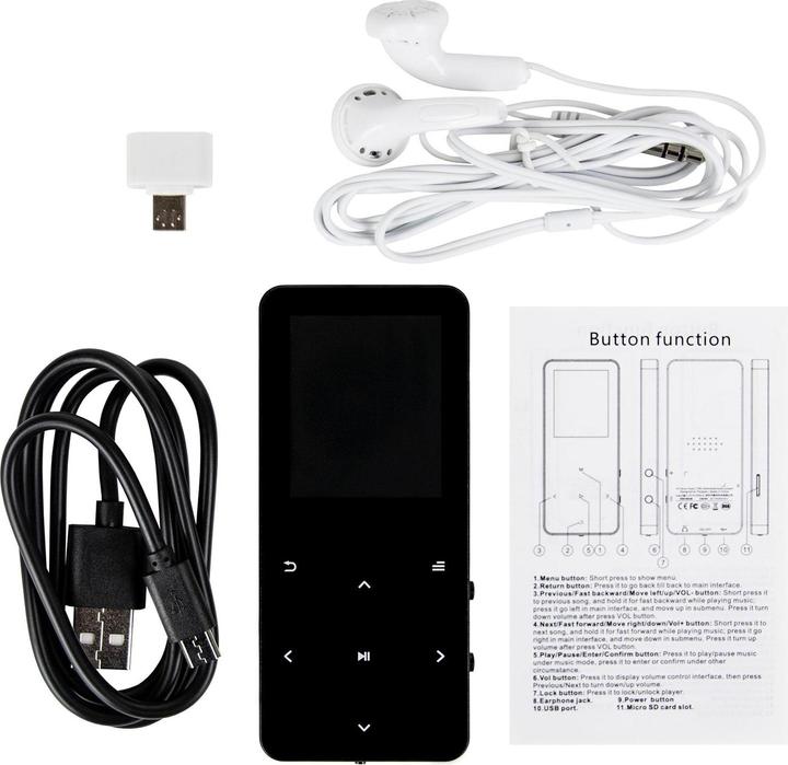 Actual product image JTI MP3 player with Bluetooth and loudspeaker (16 GB)