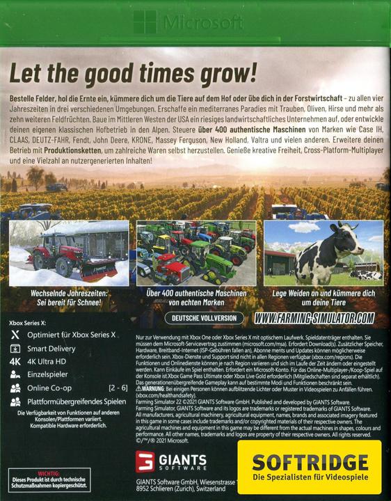 Produktbild Giants Software Landwirtschafts Simulator 22 (Xbox One X, Xbox Series X, DE)