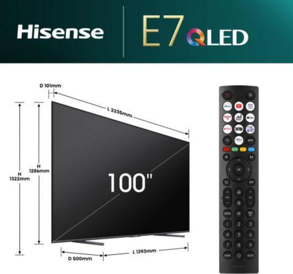 Actual product image Hisense TV 100E7NQ PRO (100", QLED, 4K)