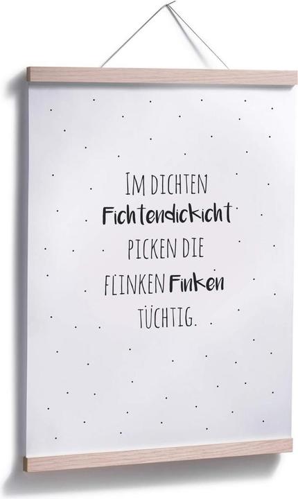 Produktbild Trenddeko Zungenbrecher - Im dichten Fichtendickicht (24 x 30 cm)