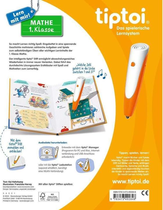 Actual product image tiptoi Lern mit mir. Mathe 1. Klasse (German, Kai Haferkamp, 2023)