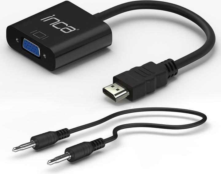 Actual product image Inca Adapter IHTV-7TS HDMI > VGA St. + USB Audio, 1080P, SW retail (HDMI)