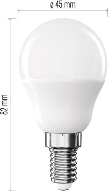 Actual product image Emos LED lamp Classic Mini Globe / E14 / 4.2 W (40 W) / 470 lm / Neutral white (E14, 4.20 W, 470 lm, 1 x, E)