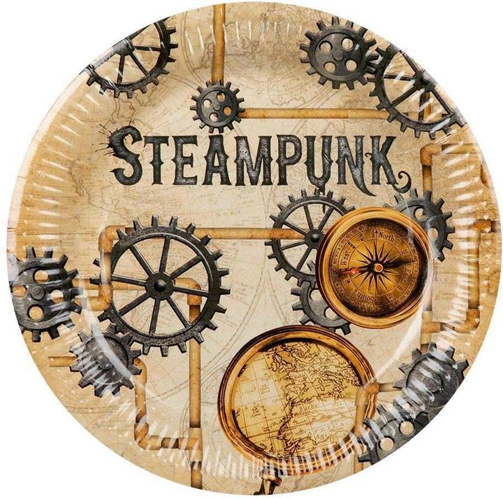 Actual product image Boland Cardboard Steampunk Disposable Plates (Pack of 8) (8 x)