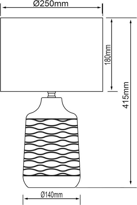 Produktbild Brilliant Ilysa Tischleuchte 42cm grau/weiss (E14)