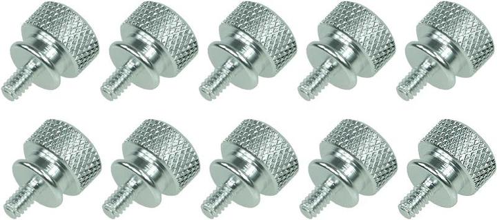 Immagine prodotto Aquatuning Viti a testa zigrinata alloggiamento argento Bigpack (10 pezzi)