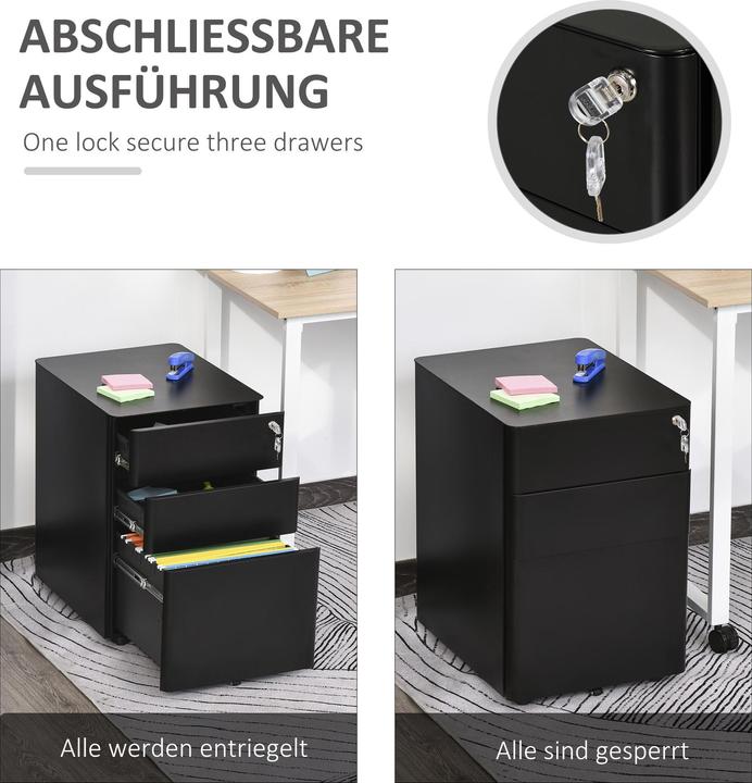 Produktbild Vinsetto Aktenschrank mit Schliessfach (39 x 48 x 59 cm)