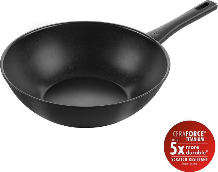 Produktbild Zwilling - Madura Plus Ceramic Wok - Sort - 30 cm (30 cm, Wok Pfanne, Keramik)