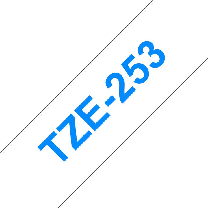 Produktbild Brother Tze-253 (2.40 cm, Blau, Weiss)