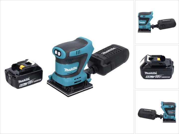 Productafbeelding Makita DBO481G1 Snoerloze vlakschuurmachine 112 x 102mm 18V + 1x accu 6.0Ah - zonder lader (Vlakschuurmachine)