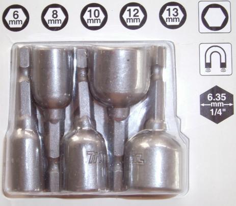 Productafbeelding Makita Dopsleutelset 1/4 5st. (12 mm, 10 mm, 13 mm)