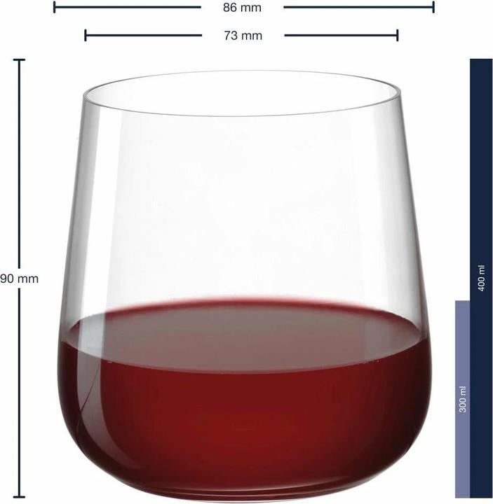 Produktbild Leonardo Whiskyglas Brunelli 400 ml, 6 Stück, Transparent (4 dl, 6 x, Whiskygläser)