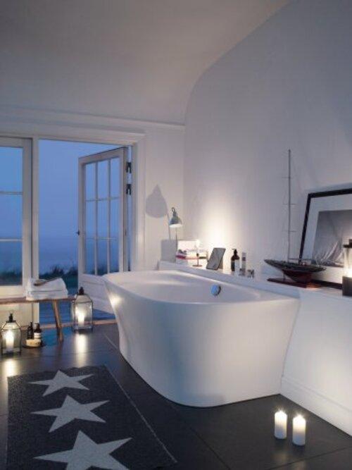 Produktbild Duravit Badewanne CAPE COD 1900x900mm 1 Rückenschräge Vorwand weiss (205 l, 190 cm, 90 cm)