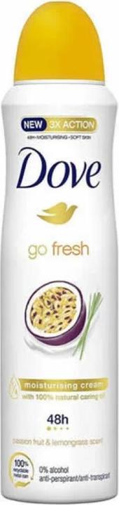 Actual product image Dove Go Fresh Lemon Yellow Passion Fruit Deodorant Spray 200ml (Spray, 200 ml)