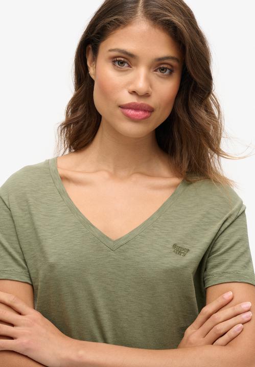 Immagine prodotto Superdry Strukturiertes T-Shirt mit V-Ausschnitt und Stickerei (8)