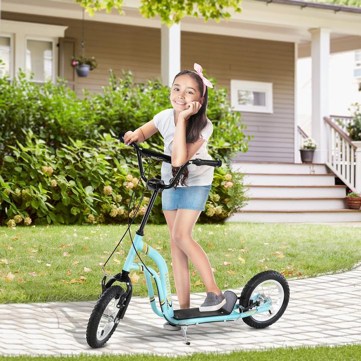 Actual product image Homcom Kinderscooter Stahl, Aluminium Hellblau
