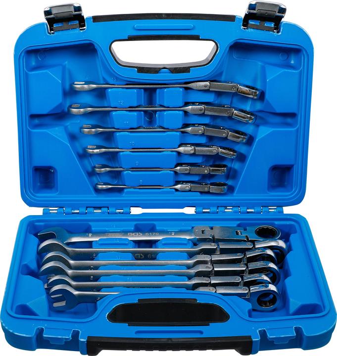 Image du produit BGS Jeu de clés mixtes à cliquet à double articulation pliable 8 - 19 mm 12 pièces (14 mm, 18 mm, 13 mm, 12 mm, 8 mm, 17 mm, 19 mm, 15 mm, 11 mm, 9 mm, 16 mm, 10 mm)