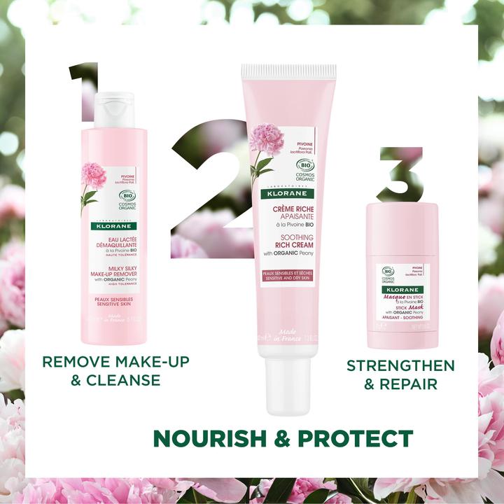 Actual product image Klorane Rich, soothing cream with organic peony (40 ml, 24h cream)