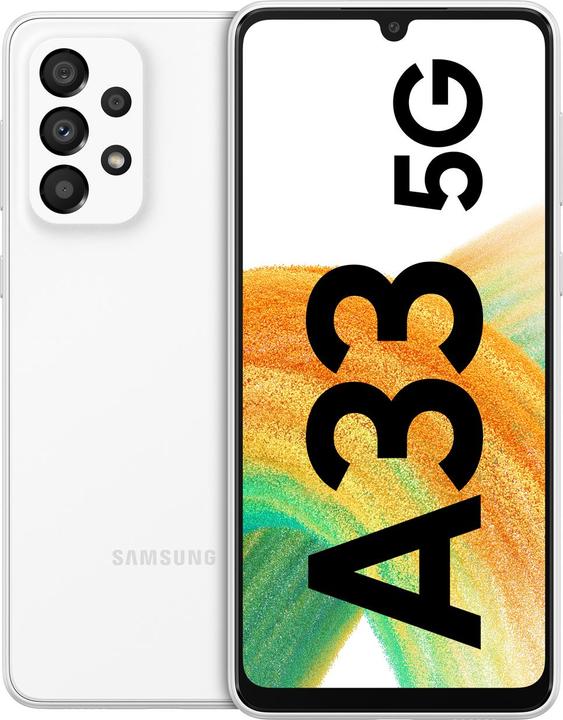 Samsung Galaxy A33 5G EU (128 GB, Awesome White, 6.40", Dual SIM, 48 Mpx, 5G)