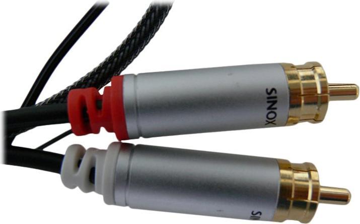 Image du produit Sinox Câble phono. 1,5m. Sort (1.50 m)