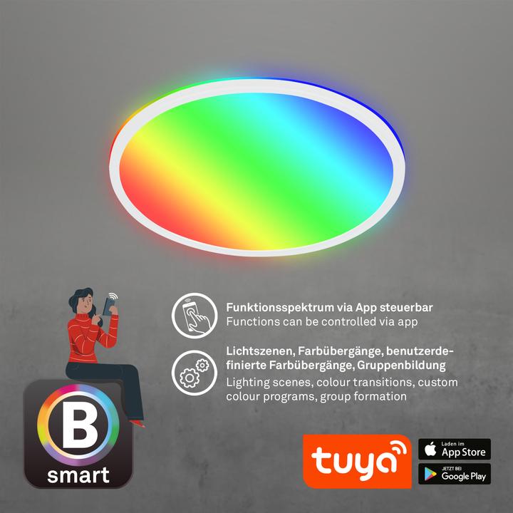 Image du produit Briloner B smart WiFi + Bluetooth Panneau LED RGB/W, LED/22W (2700 lm)