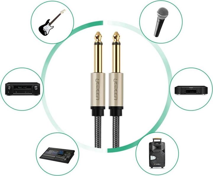 Immagine prodotto Ugreen Jack da 6,35 mm - jack da 6,35 mm (1 m, Jack 6,3 mm)