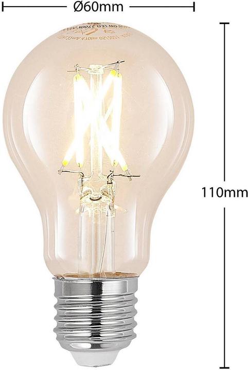 Image du produit Arcchio Ampoule LED E27 4W 2.700K filament, dimmable, claire (E27, 4 W, 470 lm, 1 x, E)