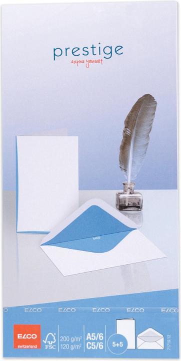 Actual product image Elco Double cards with envelopes Prestige (A5, C5, 5 x)