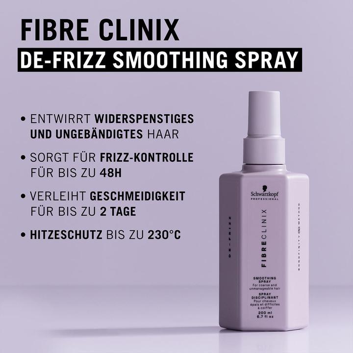 Produktbild Schwarzkopf Professional Fibre Clinix De-Frizz Smoothing Spray (200 ml)
