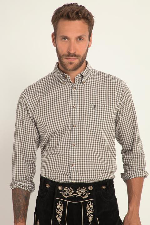 Produktbild JP1880 Karohemd, Tracht, Langarm, Buttondown-Kragen, Modern Fit (5XL)